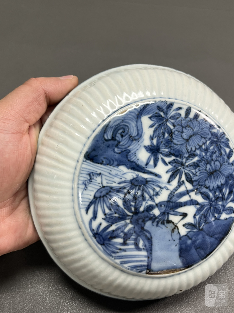 明万历  青花“飞黄腾达”印盒 - 图5
